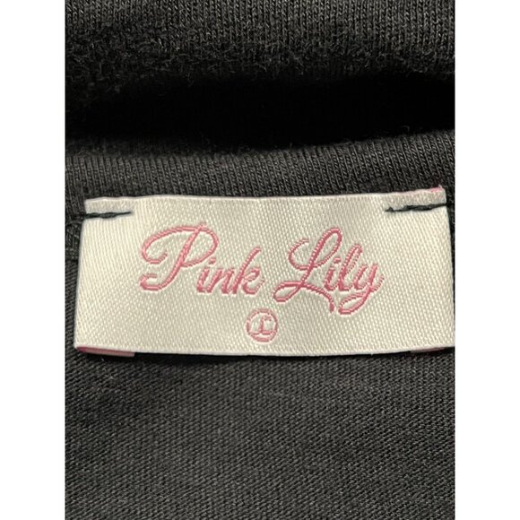 Pink Lily Black Ruched Waist Short Sleeve T-Shirt Dress - Picture 2 of 6